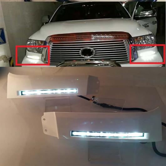 トヨタ タンドラ 2007 ～ 2013 セコイア 2008 ～調スタイルリレー ハイパワー 12V LED 日中走行 ライト DRL フォグランプ AL-BB-1494 AL Car plating parts