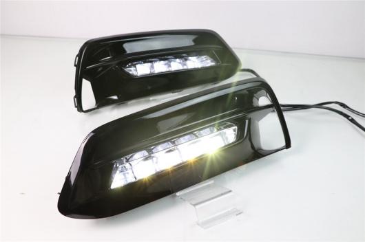 1ペア 三菱 ASX 2013 2014 LED DRL 日中走行 ライト 12V ABS カバー シグナル White Yellow blue AL-BB-1533 AL Car plating parts
