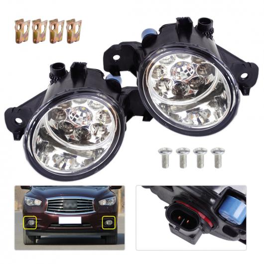 1ペア 12V 9 LED フロント フォグ ライト ランプ DRL デイタイムランニング インフィニティG37 JX35 日産 マキシマ ローグ セントラ AL-BB-1655 AL Car light|オートパーツエージェンシー2号店