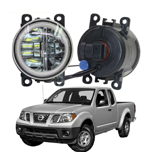 2個 4000LM LED バルブ フォグ ライト + DRL 12V 日産 フロンティア 2005- 2015 (2011-2015要メタルバンパー) 選べる3バリエーション White Angel Eye～Red Angel Eye AL-BB-1681 AL Car light｜オートパーツエージェンシー2号店