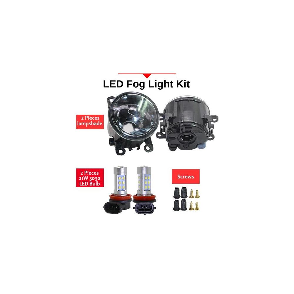 日産 パスファインダー オフロード R51 2005-2012 H11 フロント フォグ ライト アセンブリ ランプ シェード + バルブ DRL 12V LED Fog light kit AL-BB-1761 AL Car
