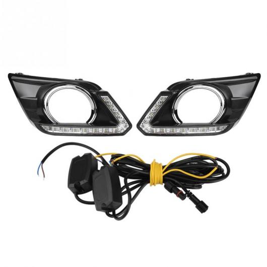 1ペア デイタイム シグナル 2色 ランニング DRL LED フォグランプ 日産 ローグ 2014 2015 AL-BB-1767 AL Car plating parts|オートパーツエージェンシー2号店