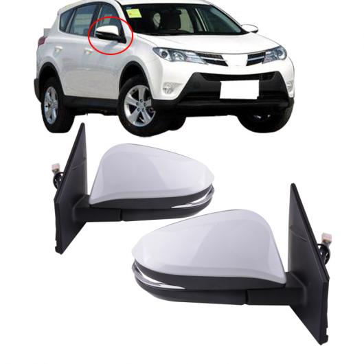 2ピース 自動 折りたたみ 加熱されたミラー トヨタ 2013 2014 2015 RAV4 サイド ウインカー LED ミラー AL-BB-1852 AL Car plating parts｜オートパーツエージェンシー2号店