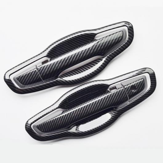 カーボンファイバーパターン 外装ドアハンドルボウル カバー トリム ホンダ CR-V CRV 2017 2018 2019 モールディング ブラック For Handle・For Bowl AL-BB-2870 AL Car plating parts