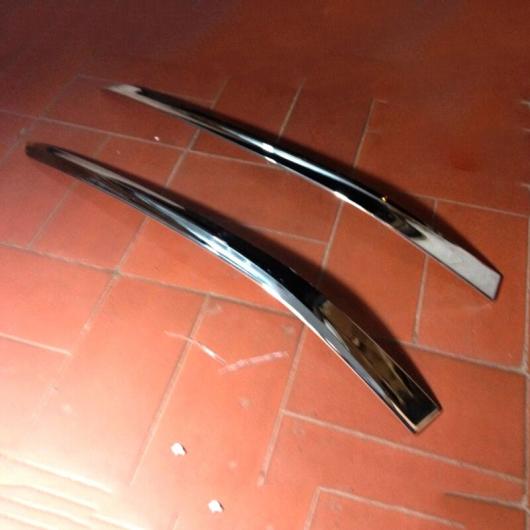 ABS クローム シボレートラックス2014 2015 ボトム フロント ＋ リア コーナー バンパー ストリップ パーツ Front 2pcs AL-BB-6627 AL Car plating parts｜オートパーツエージェンシー2号店