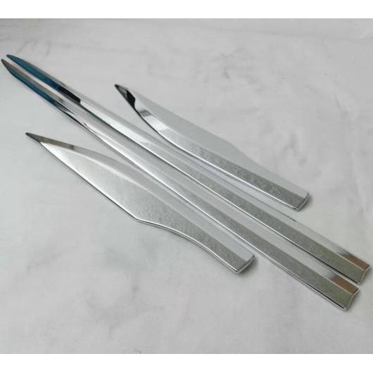 ABS カーボン ファイバー トヨタ C-HR 2017ドア ボディ サイド トリム カバー モールディング 4ピース ABS Chrome AL-BB-6820 AL Car plating parts