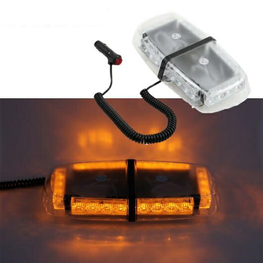 12V 24LED エマージェンシー 警告 マグネット ベース ルーフ 点滅警告灯 AL-BB-7257 AL Car parts