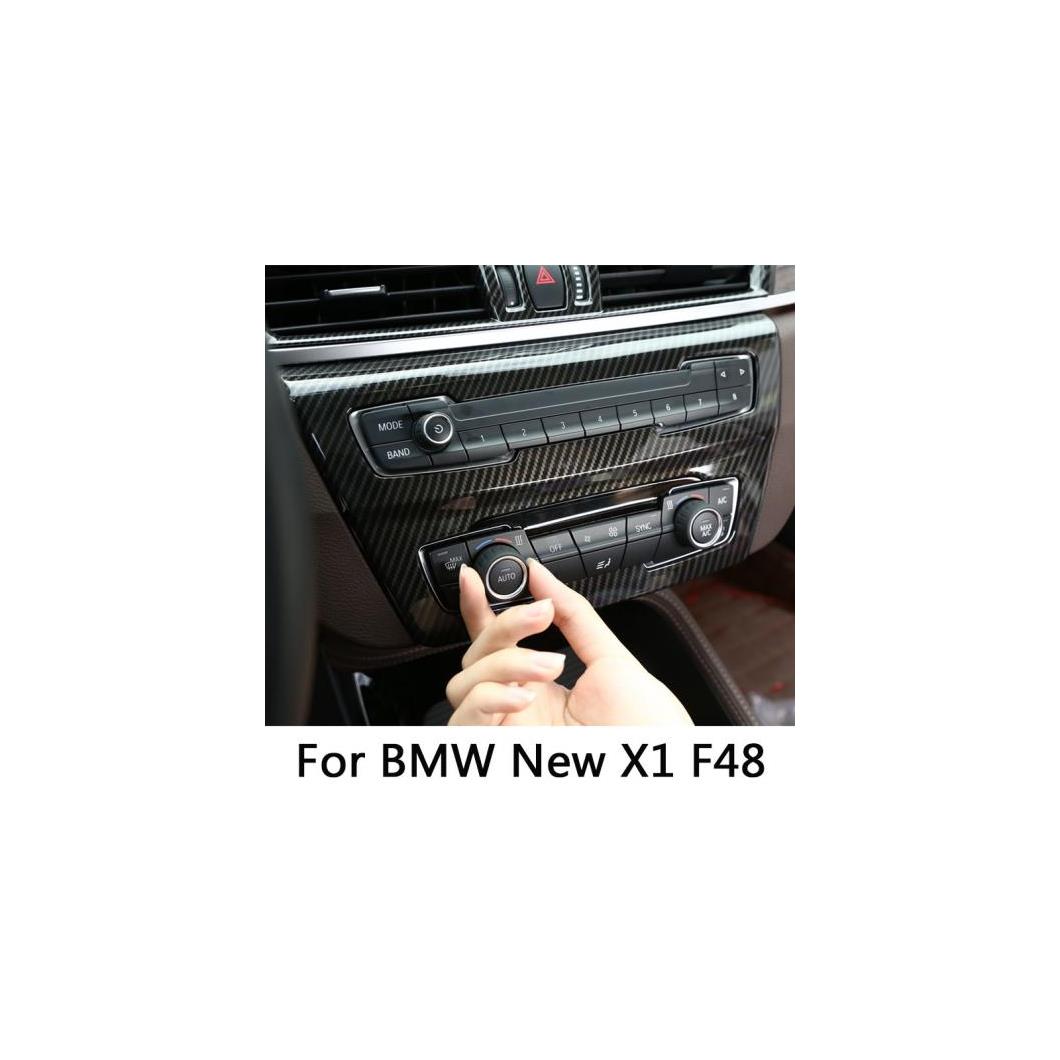 カーボンファイバー BMW X1 F48 20i 25i 25L 2016-2019 ABS クロームセンターセンターコンソールボタンフレーム BMW X2 F47 2018 AL-CC-7817 AL Interior parts for cars