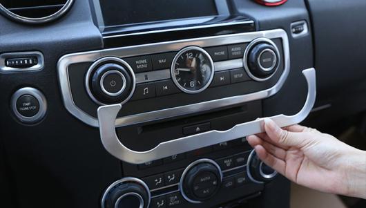 ランドローバー ディスカバリー4 LR4 2010-2016車 STAYLiNG ABS クロームセンターコンソール時間時計フレーム カバー トリムステッカー AL-CC-8077 AL Interior parts for cars|オートパーツエージェンシー2号店