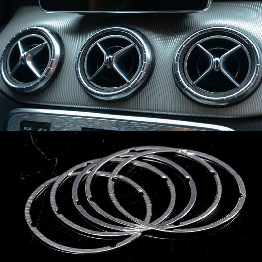 5個 アルミ エアコン ベントリング トリム メルセデスベンツ CLA GLA クラス A180 W176 C117 GLA200 2014-2016 AL-DD-4847 AL Interior parts for cars