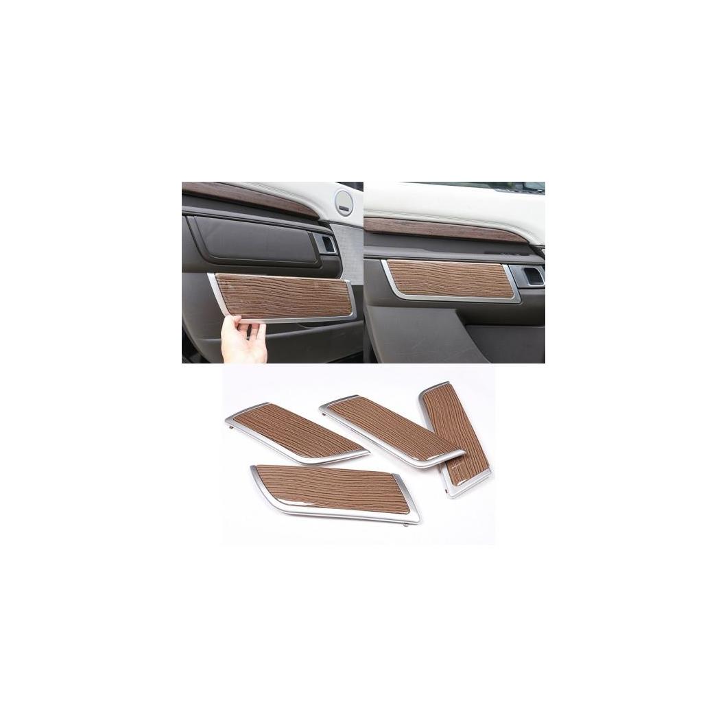 4個 木目インテリアドア カバー トリム ローバーディスカバリー 5 LR5 L462 2017-2018 アクセサリ AL-DD-4842 AL Interior parts for cars