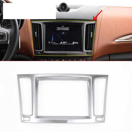 マセラティレバンテ2016 ABS クロームインテリアナビゲーションボックスフレーム カバー トリム 1ピース AL-DD-6426 AL Interior parts for cars
