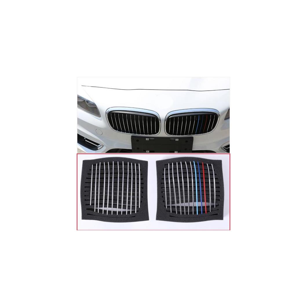 24ピース フロントグリル 装飾 ストリップトリム BMW 2シリーズ218i F45 F46 2015-2017 2スタイル 選べる2バリエーション Style 1・Style 2 AL-DD-5408 AL Car plating parts