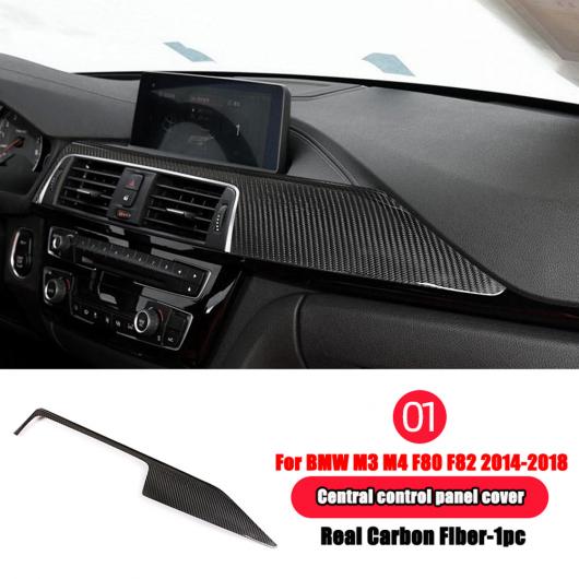 ステアリングホイールセントラルギア シフトパネルフレーム ステッカー BMW M3 M4 F80 F82 F83 2014- 2018 リアルカーボンファイバー 1 AL-DD-6779 AL Car plating parts|オートパーツエージェンシー2号店