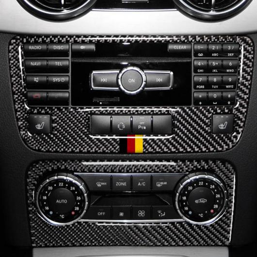 センターコントロール エアコン CD パネルデコレーションステッカー カーボンファイバー メルセデスベンツ GLK X204 2013- 18 選べる3バリエーション C Black～D AL-DD-7333 AL Interior parts for cars｜オートパーツエージェンシー2号店