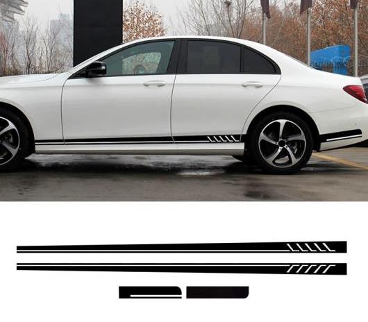 車用外装パーツ サイド ストライプ デカール ステッカー レーシング ストライプ 適用: メルセデスベンツ Eクラス W212 W213 AMG E300 E350 E500 マットブラック~グレー AL-DD-7608 AL Exterior parts for cars|オートパーツエージェンシー2号店