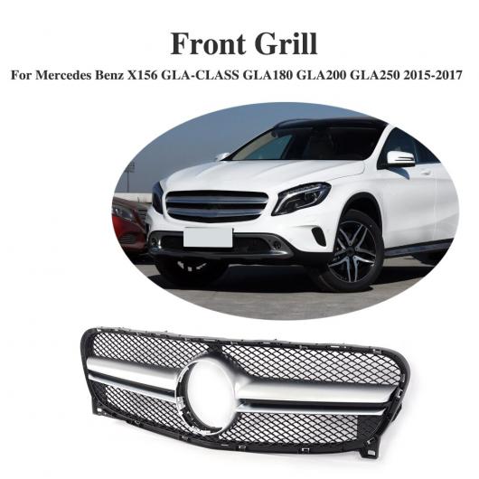 車用外装パーツ ABS フロント バンパー グリッド カバー トリム 適用: メルセデスベンツ X156 GLAクラス GLA180 GLA200 GLA250 2015-2017 A ブラック～B シルバー AL-DD-8315 AL Exterior parts for cars 27,125円