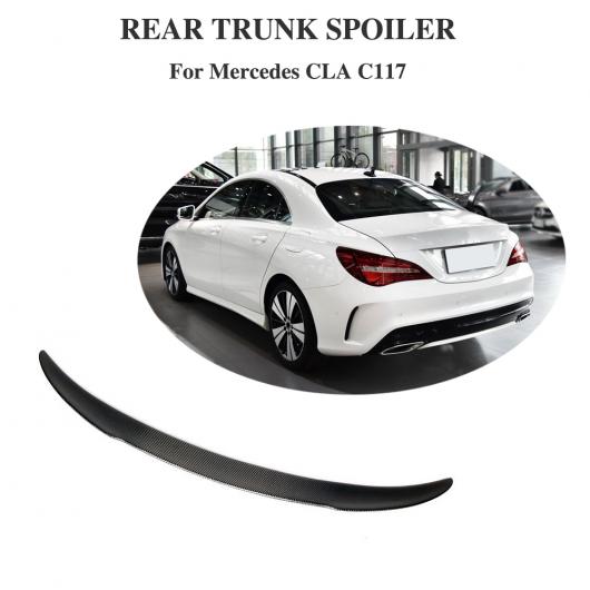 車用外装パーツ 適用: メルセデスベンツ CLAクラス C117 セダン ベース スポーツ CLA250 CLA45 AMG 2014-2019 トランク リップ スポイラー カーボンファイバー リア ウイング AL-DD-8607 AL Exterior parts for cars