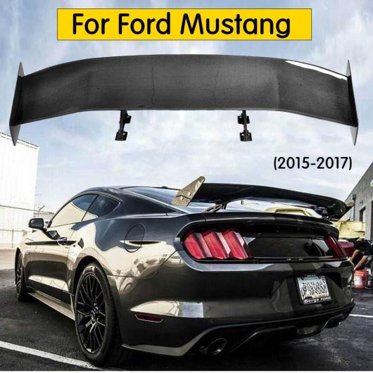 車用外装パーツ トップ リアル カーボンファイバー リア トランク スポイラー ウイング 適用: フォード マスタング 2015-2018 OR セダン MODELS， 穴あけ必要 AL-DD-8618 AL Exterior parts for cars