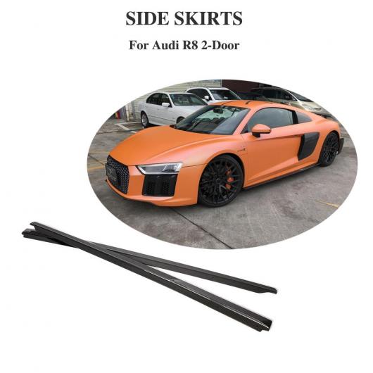 車用外装パーツ カーボンファイバー サイド スカート バンパー キット 適用: アウディ R8 2016 2017 2018 サイド ブレイド ドア エプロン AL-DD-8818 AL Exterior parts for cars