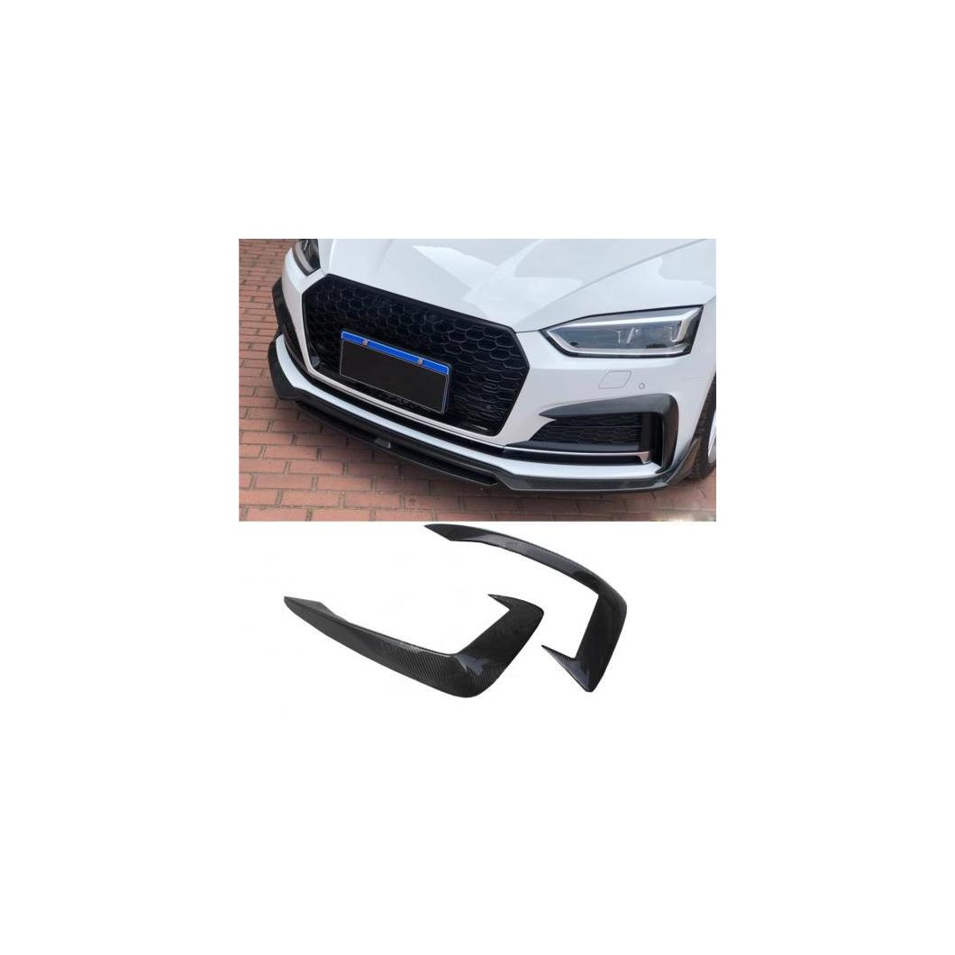 車用外装パーツ カーボンファイバー フロント リップ スプリッター スポイラー バンパー ウィンド ナイフ 適用: アウディ A5 Sライン S5 セダン 2017 2018 2019 ウィンド ナイフ AL-DD-8769 AL Exterior parts for cars