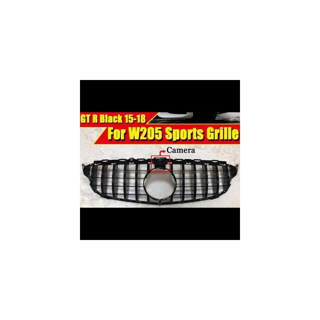 グリッド W205 C205 Cクラス C180 C200 C250 モデル 36 カメラホール ABS ブラック 適用: C63AMG フロント グリル 15-18 タイプ001 AL-EE-0249 AL Exterior parts for cars