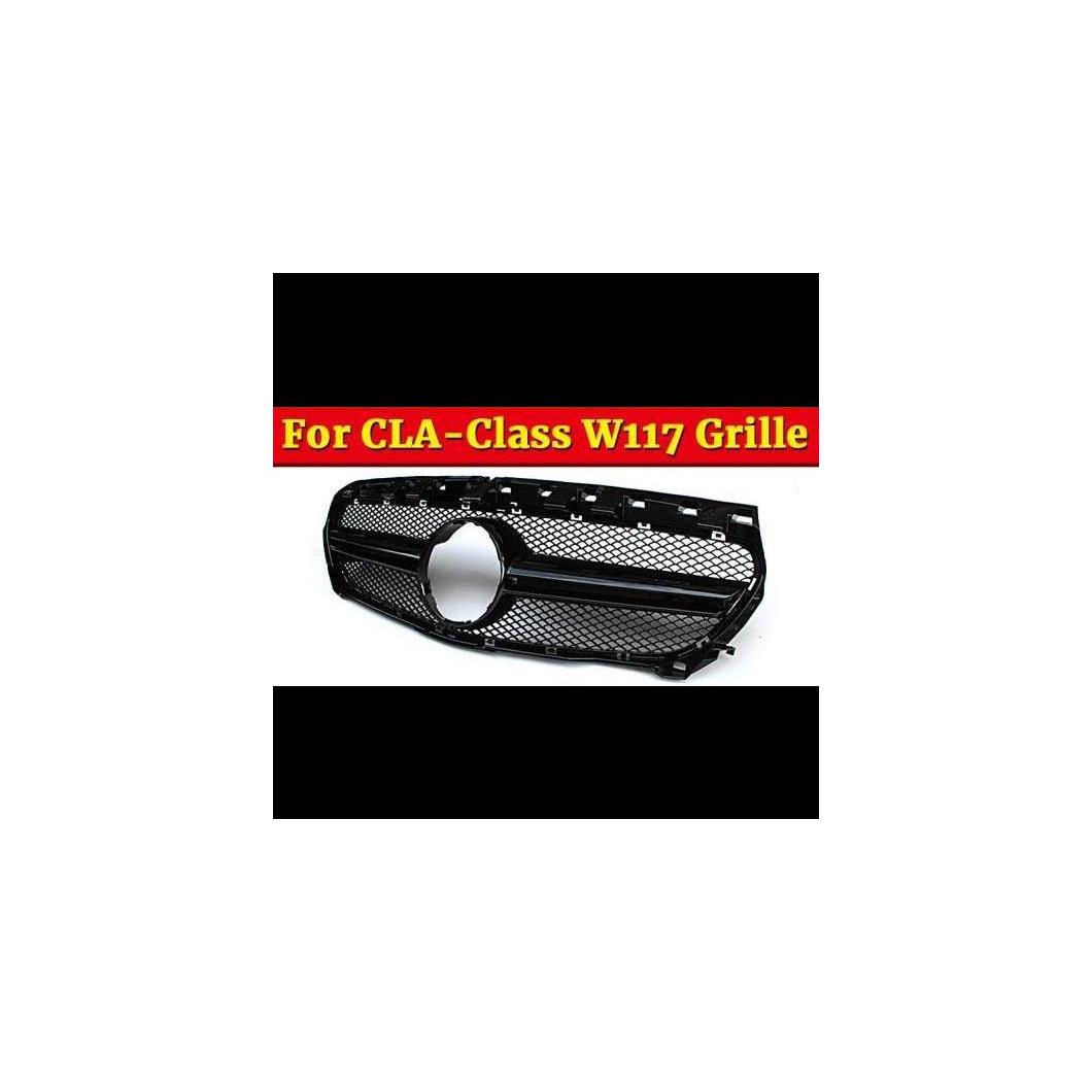 W117 フロント グリッド ABS 光沢ブラック 適用: メルセデスベンツ CLAクラス CLA180 CLA200 250 CLA45 グリル 14-16 タイプ001 AL-EE-1085 AL Exterior parts for cars｜オートパーツエージェンシー2号店
