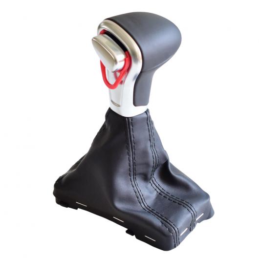 ギア スティック レバー ノブ シフター 適用: アウディ A4 A5 A6 Q5 Q7 B8 2006-2015 ブラック レザー ダストプルーフ カバー ギア シフト ノブ AL-EE-3754 AL Car parts
