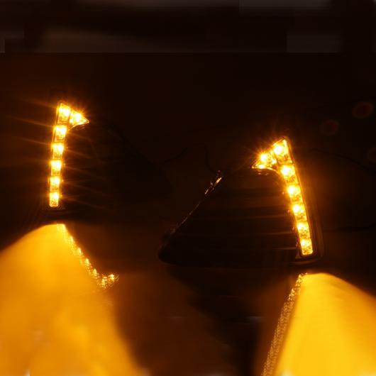適用: フォード フォーカス 2012-2015 イエロー ターニング シグナル リレー 防水 ABS+LED 12V DRL ランプ デイタイム ランニング ライト ホワイト & イエロー AL-EE-3816 AL Car parts|オートパーツエージェンシー2号店