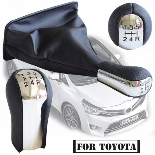 PU レザー ダストプルーフ カバー 適用: 5/6速 ギア シフト ノブ トヨタ カローラ アイ ヴァーソ RAV4 ヤリス 5・4 AL-EE-3612 AL Car parts 6,384円