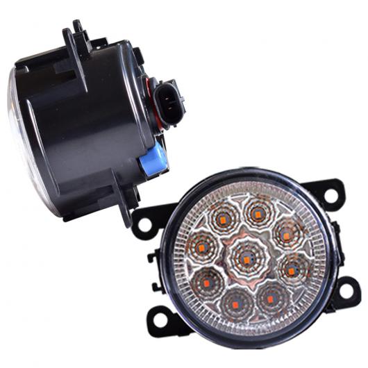 1ペア 12V DRL フォグ ランプ ライト 9W LED 適用: ルノー カングー サルーン 2007-2009 フォグライト 高輝度 フォグ ランプ LED 9 ライト ホワイト・LED 9 ライト イエロー AL-EE-3818 AL Car parts