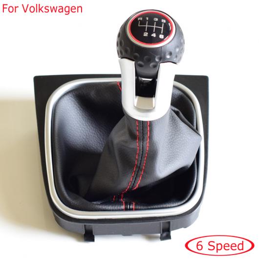 マニュアル 5/6速 レッド パネル 適用: フォルクスワーゲン VW ゴルフ 6 MK6 GTI GTD R20 2009-2013 ギア シフト ノブ シフター レザー ブーツ 5速・6速 AL-EE-3986 AL Car parts