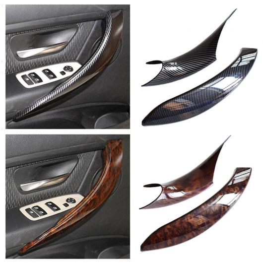 インテリア ドア ハンドル 保護 トリム プル スナップイン 適用: BMW 3 4シリーズ F30 F31 F32 F33 F34 F35 F36 F80 F82 F83 13-19 カーボン・右側・アウター~ウォルナット・左側・アウター AL-EE-4174 AL Car parts