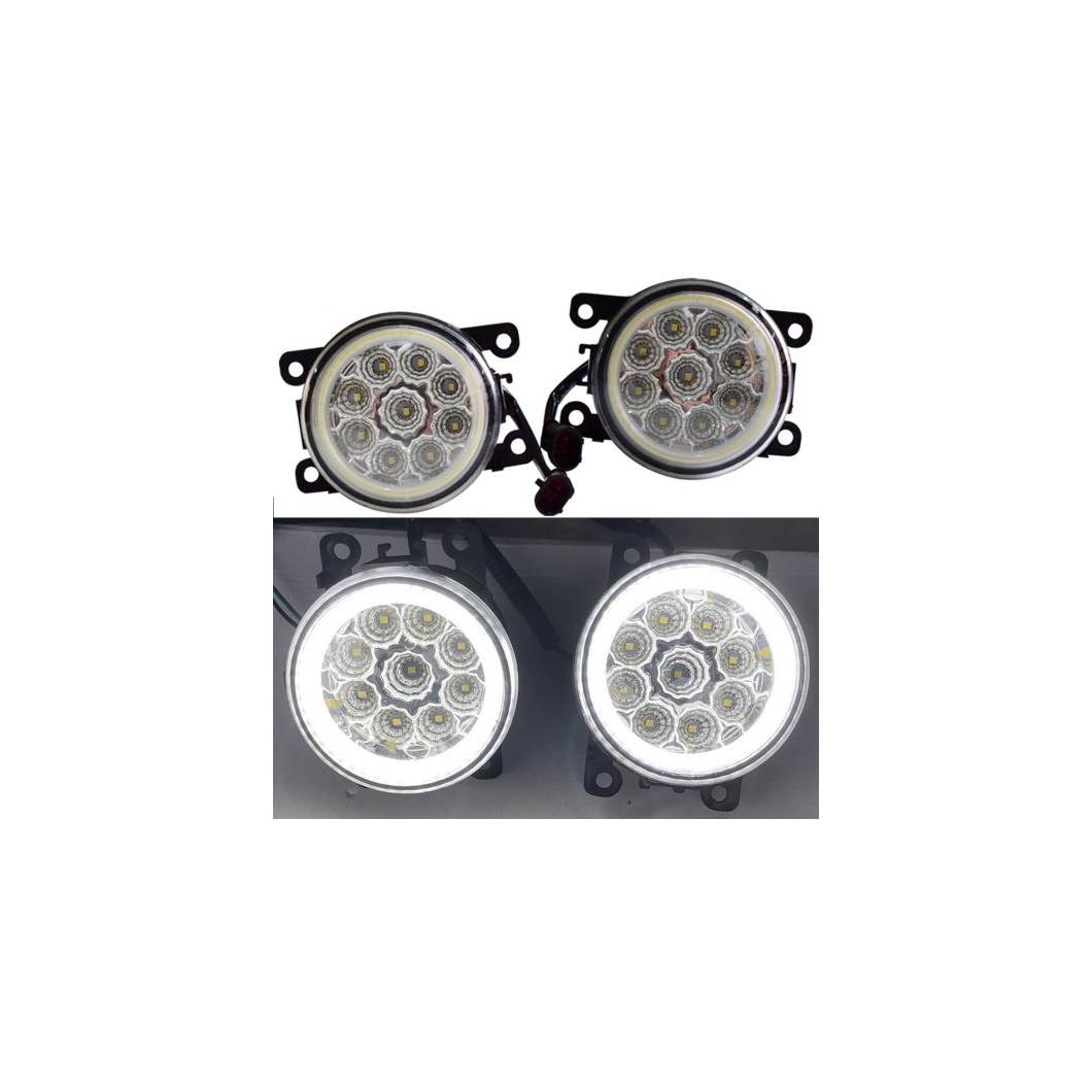 2個 12V DRL 適用: ランプ ライト LED ライト 9W/セット 三菱 L200 KB_T KA_T ピックアップ 2005-2015 フォグ ランプ ライト エンジェル アイ・9 ライト AL-EE-3845 AL Car parts