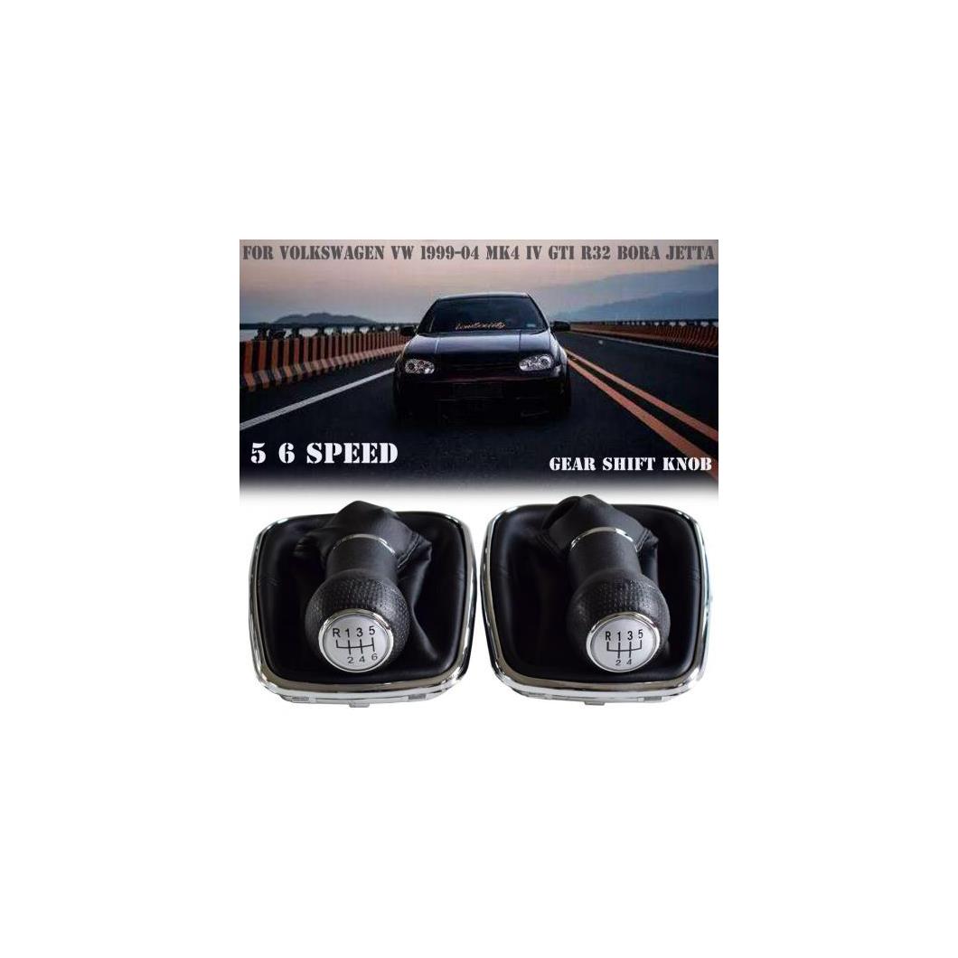 5/6速 マニュアル 適用: フォルクスワーゲン VW 1999-04 MK4 IV GTI R32 ボーラ ジェッタ ギア シフト ノブ レバー ゲートル ブーツ ブルー～ゴールド AL-EE-4083 AL Car parts