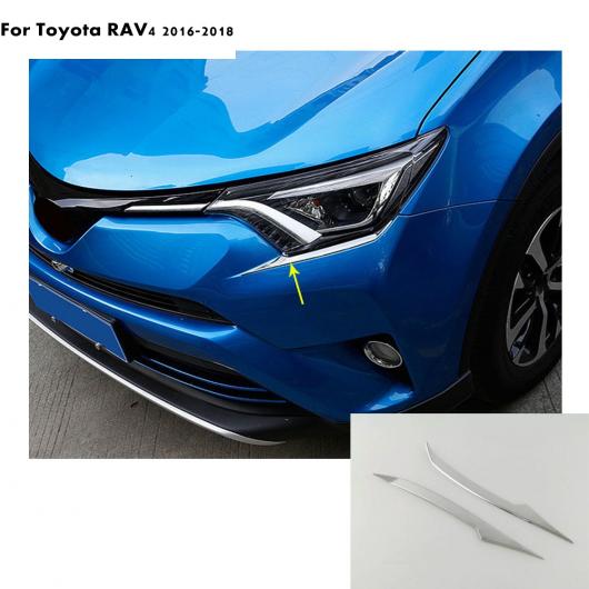 適用: トヨタ RAV4 2016 2017 2018 トリム ヘッド フロント アイブロー/トリム ライト ランプ フレーム スティック ボンネット 2ピース AL-EE-5896 AL Exterior parts for cars|オートパーツエージェンシー2号店