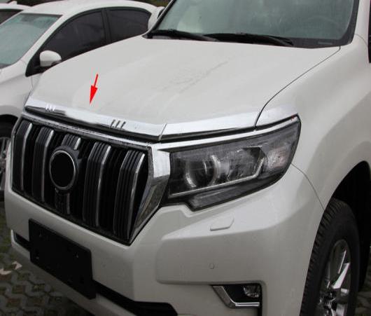 適用: トヨタ ランドクルーザー プラド FJ150 150 2018 ABS クローム アウター フロント エンジン ボンネット カバー ストリップ トリム AL-EE-6038 AL Exterior parts for cars