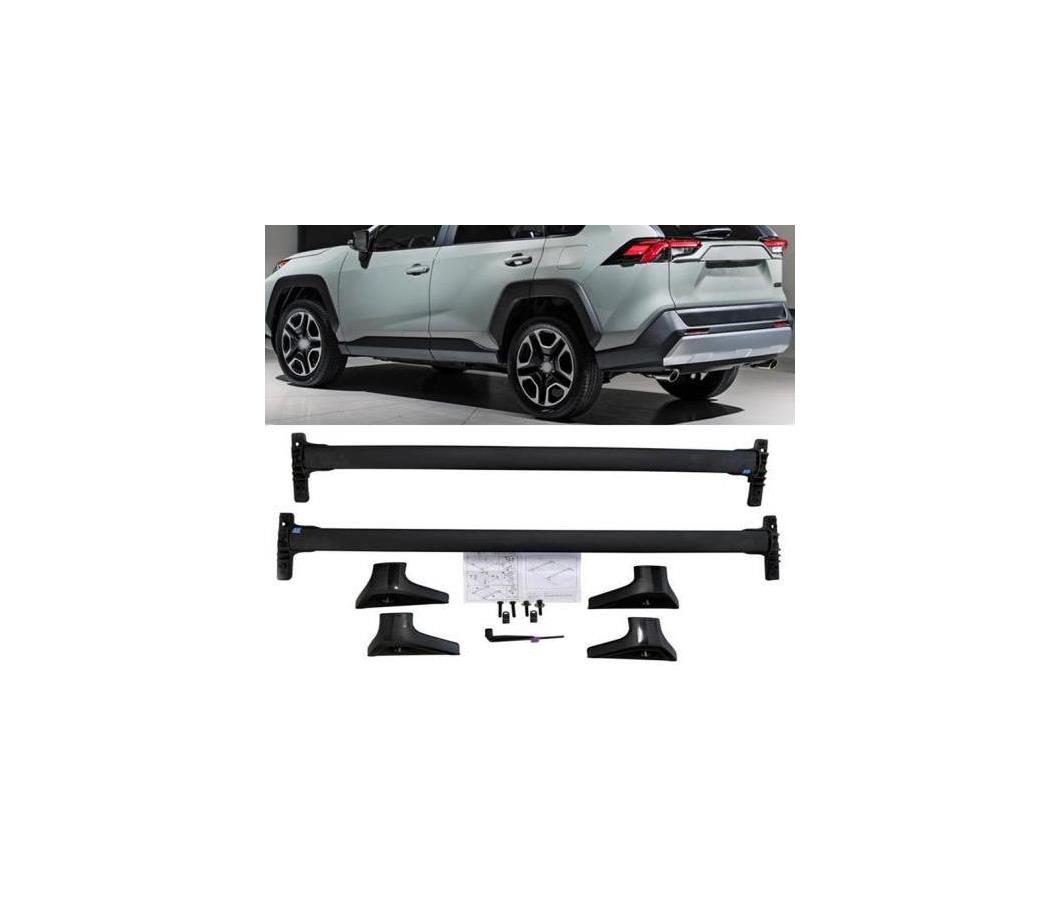 ルーフ ラック ルーフバー クロス バー 適用: トヨタ RAV4 2019以降 ブラック・シルバー AL-EE-6684 AL Exterior parts for cars