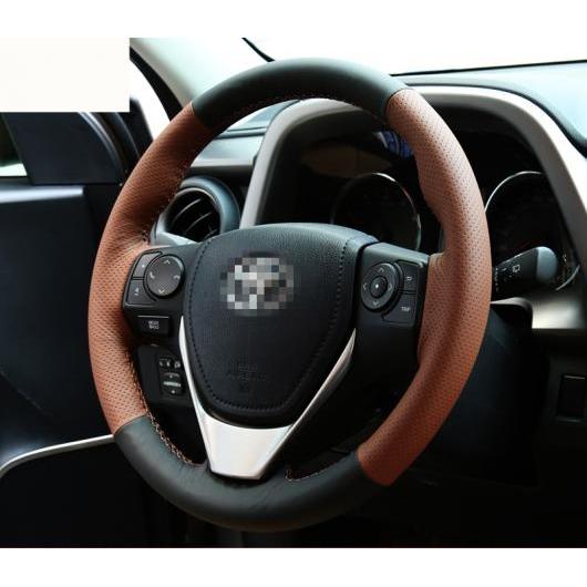 適用: トヨタ RAV4 RAV 4 2016 2017 ステアリング ホイール カバー ソフト レザー 編み上げ ハンドル ブラック ブラウン AL-EE-6922 AL Exterior parts for cars