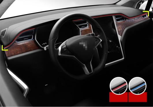 適用: テスラ モデル X S 2014-2018 ダッシュボード セントラル コントロール コンソール パネル カバー トリム ストリップ プラスチック 装飾 レッド・ブルー AL-EE-6857 AL Exterior parts for cars 11,837円