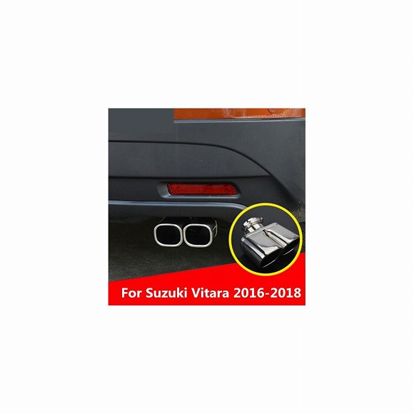 適用: スズキ ビターラ 2016-2018 オート エキゾースト マフラー チップ ステンレス スチール パイプ クローム トリム リア テール スロート ライナー スタイル 1・スタイル 2 AL-EE-6841 AL Exterior parts for cars