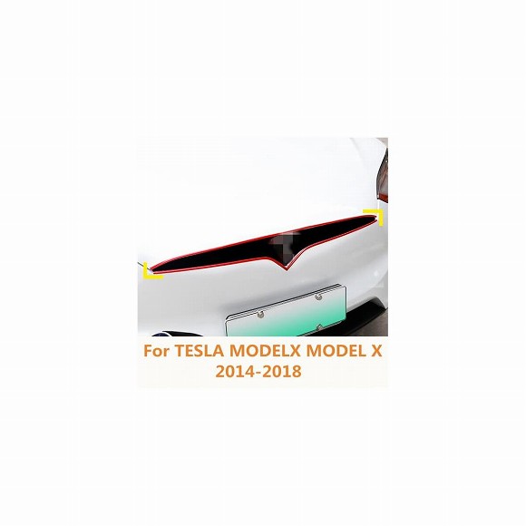 適用: テスラ モデル X 2014-2018 色 装飾 バンパー 給気口 グリッド トリム フロント ストリップ センター レーシング カバー レッド・ブルー AL-EE-6881 AL Exterior parts for cars