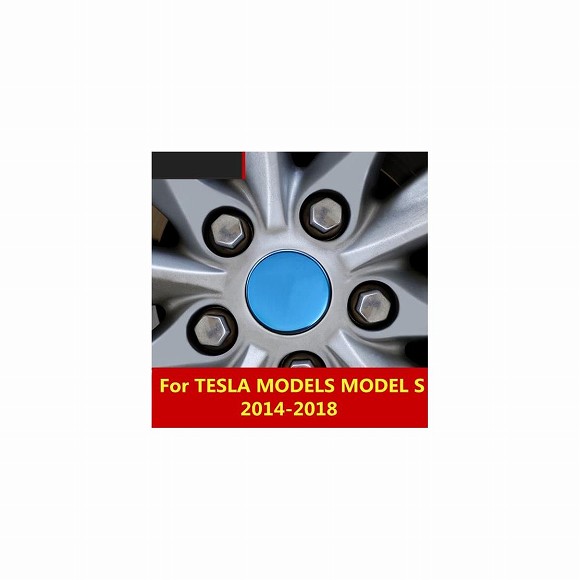 適用: テスラ モデル S 2014-2018 ホイール ステンレス スチール タイヤ カバー アーチ プロテクター リム センター 装飾 ブラック チタン・ブルー AL-EE-6895 AL Exterior parts for cars