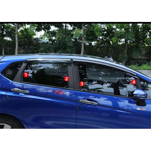適用: ホンダ フィット ジャズ 2016-2018 トリム ウインドウ Bピラー Cピラー スパンコール カバー ステッカー 装飾 カーボン AL-EE-7100 AL Exterior parts for cars