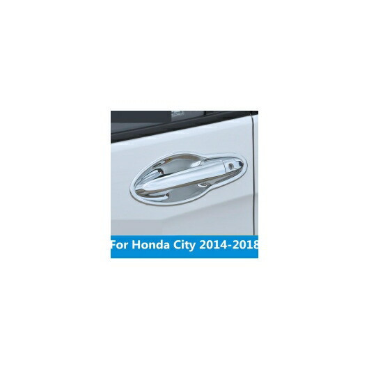 適用: ホンダ シティ 2014-2018 シャープ アウトサイド ドア ハンドル カバー ボウル フレーム トリム ステッカー 装飾 3ホール ハンドル・ドア ボウル AL-EE-7214 AL Exterior parts for cars