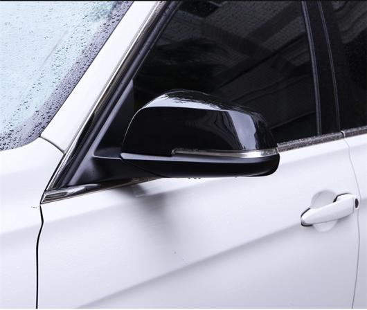 バックミラー ミラー カバー スパンコール 装飾 ステッカー 適用: BMW X1 F48 2016-2018 ABS クローム 2ピース・ブラック 2ピース AL-EE-7737 AL Exterior parts for cars