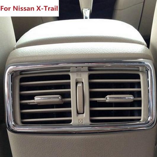 適用: 日産 エクストレイル ローグ T32 2014 2015 2016 リア エアコン AC 吹き出し口 カバー トリム ABS クローム 1ピース AL-EE-7586 AL Exterior parts for cars