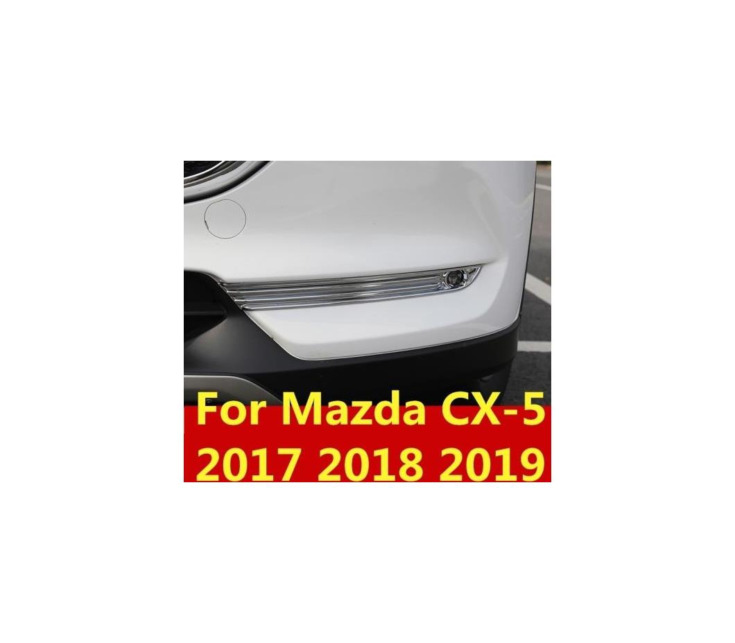 適用: マツダ CX-5 CX5 CX 5 2017 2018 2019 2ピース クローム ABS フロント フォグランプ フレーム 装飾 カバー トリム AL-EE-7557 AL Exterior parts for cars