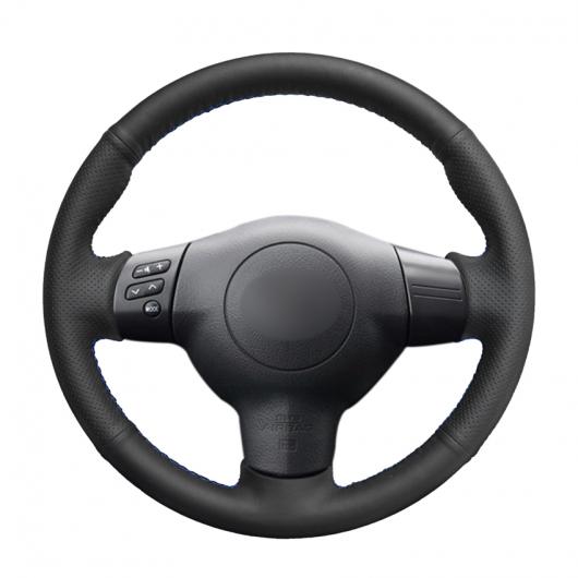 手縫い ブラック PUレザー ステアリング ホイール カバー 適用: トヨタ カローラ 2004-2006 カルディナ 2002-2007 RAV4 US 2005 ブラック糸～グレー糸 AL-EE-8175 AL Interior parts for cars｜オートパーツエージェンシー2号店