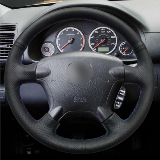 ステアリングホイールカバー 編み上げタイプ カーフスキン レザー 適用: ホンダ CR-V CRV 2002-2006 ブラック 糸～グレー 糸 AL-FF-0579 AL Interior parts for cars